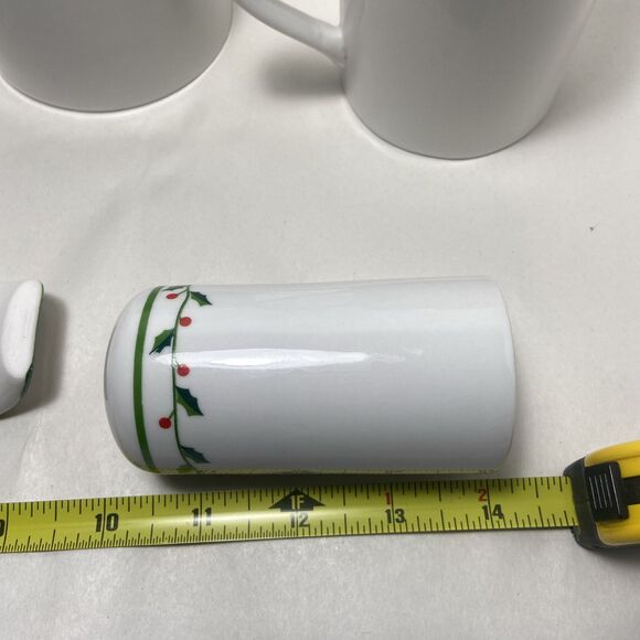 Trisha Holiday Hostess Set Spoon Rest Super Creamer Salt &Pepper Shakers - Picture 14 of 14